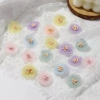 Simulated shooting star gauze flower core diy handcrafted accessories, shoes, hats, hair clips, headwear, clothing decorative accessories, gauze flowers Item Picture